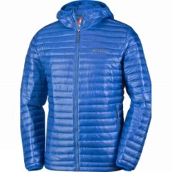 Columbia Mens Platinum Plus 740 TurboDown Hooded Jacket Super Blue